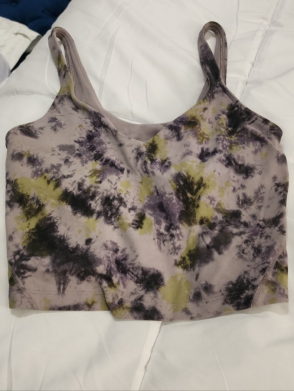 lululemon athletica Tie-Dye Crop Tank in Olive, Gray & Black
